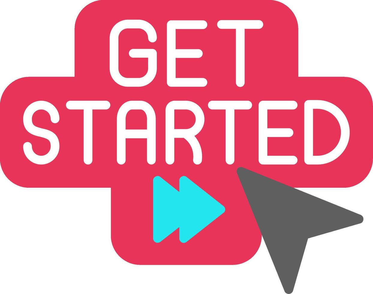 Start Flat Icon vector