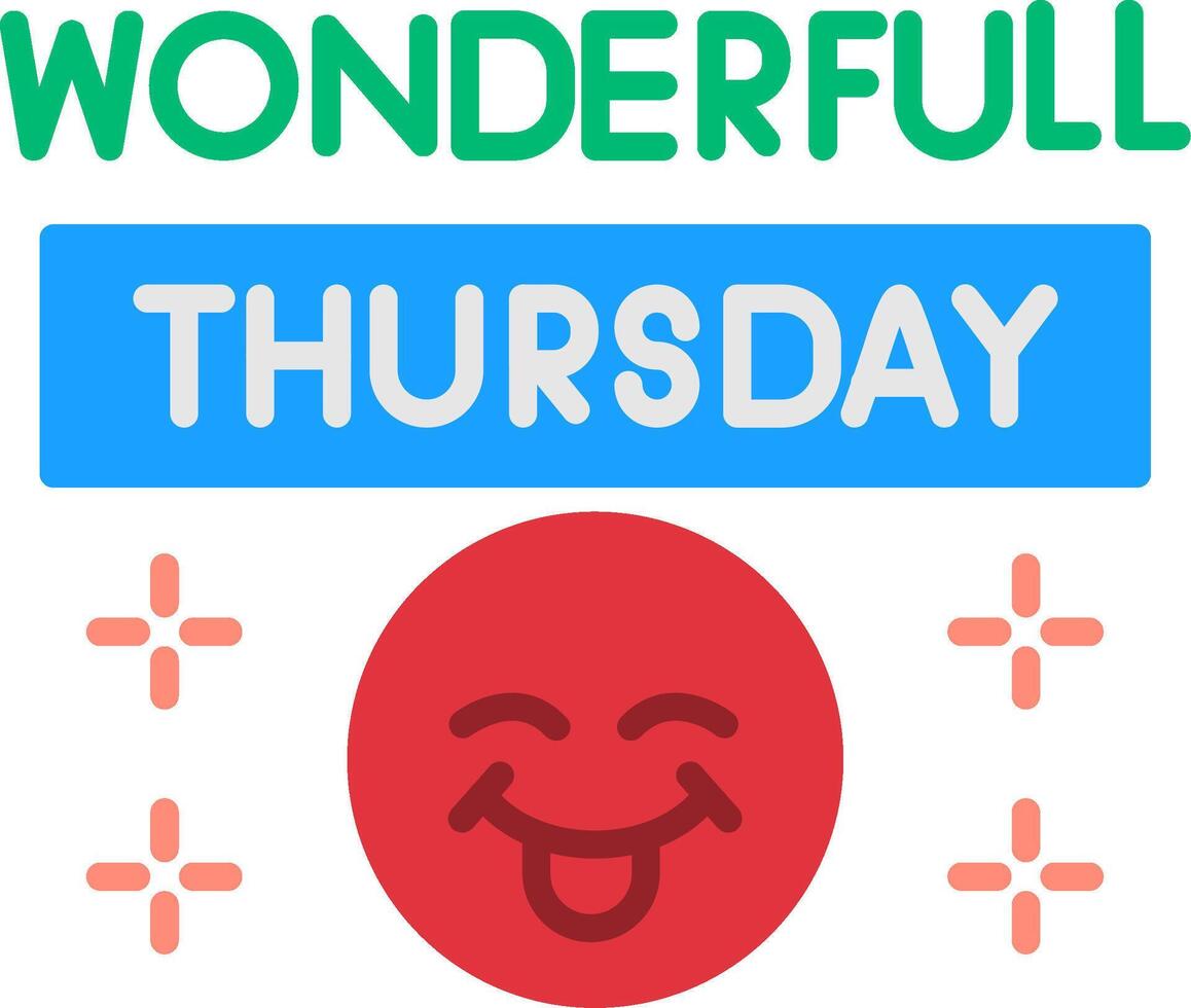Thursday Flat Icon vector