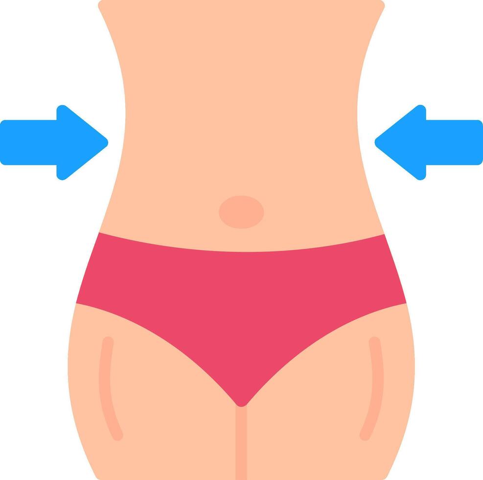 Waist Flat Icon vector