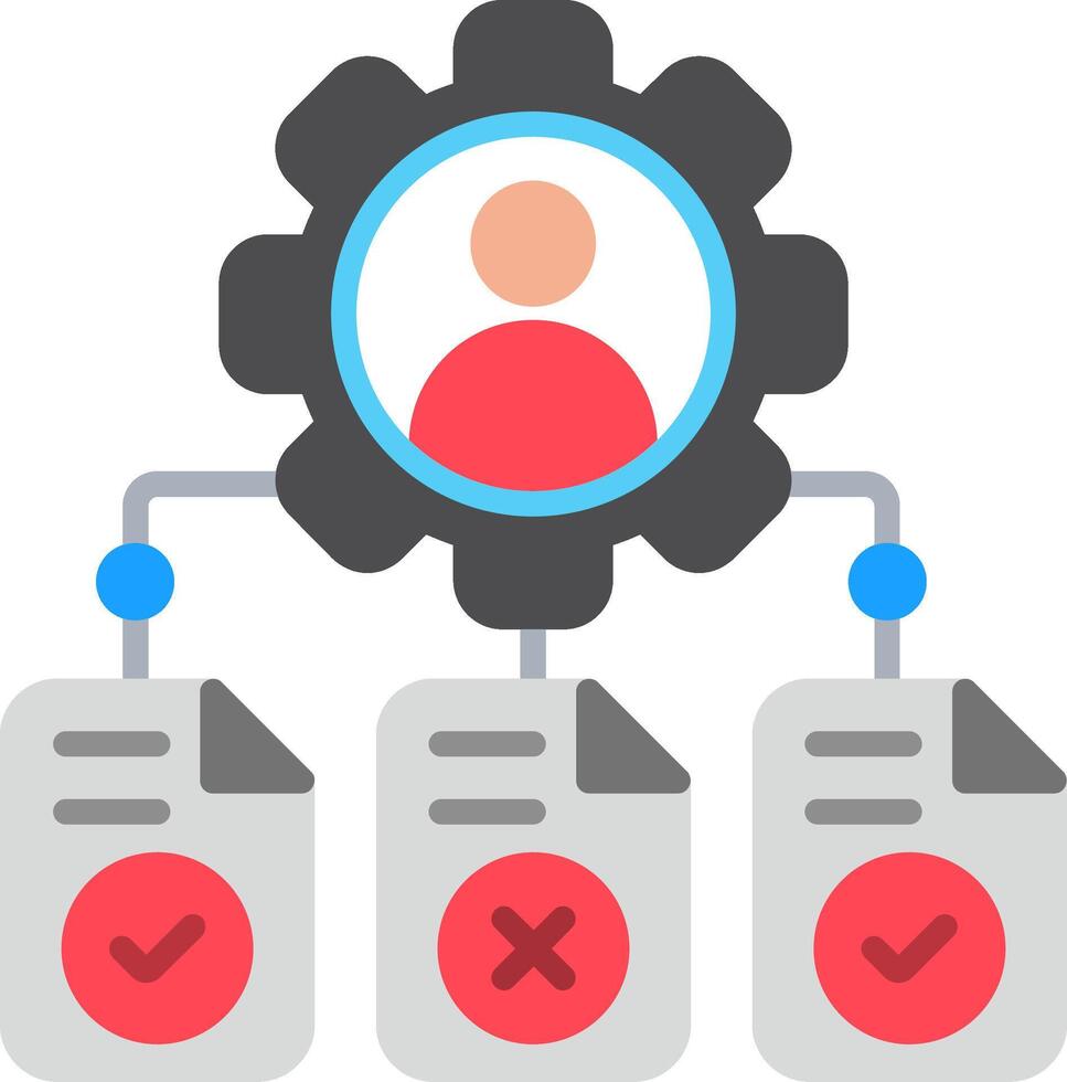 Team Task Flat Icon vector