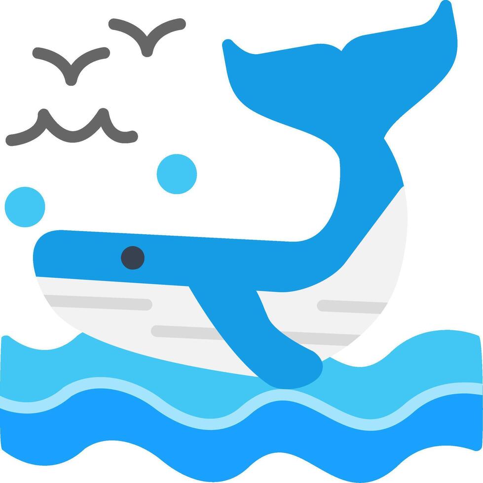 Whale Flat Icon vector