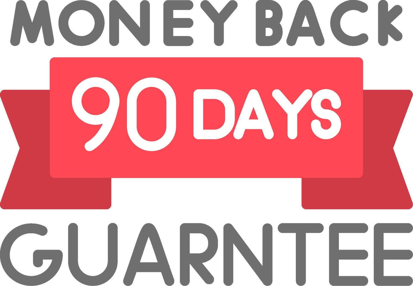 90 Days Flat Icon vector