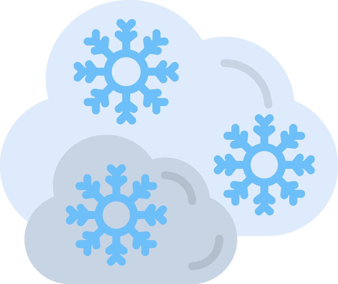 Snowy Flat Icon vector