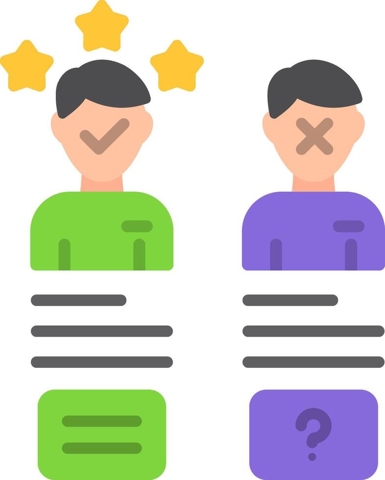 Candidate Flat Icon vector