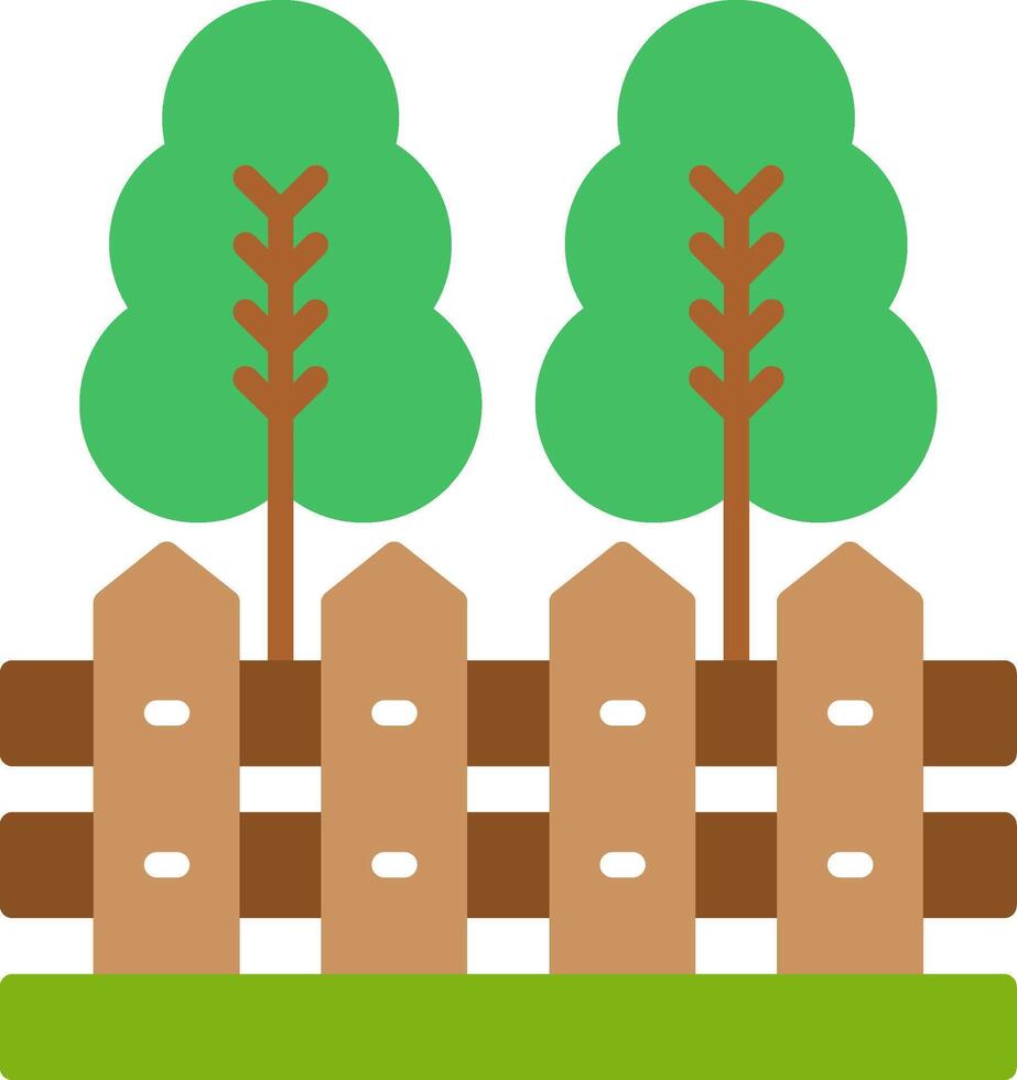 Fence Flat Icon vector