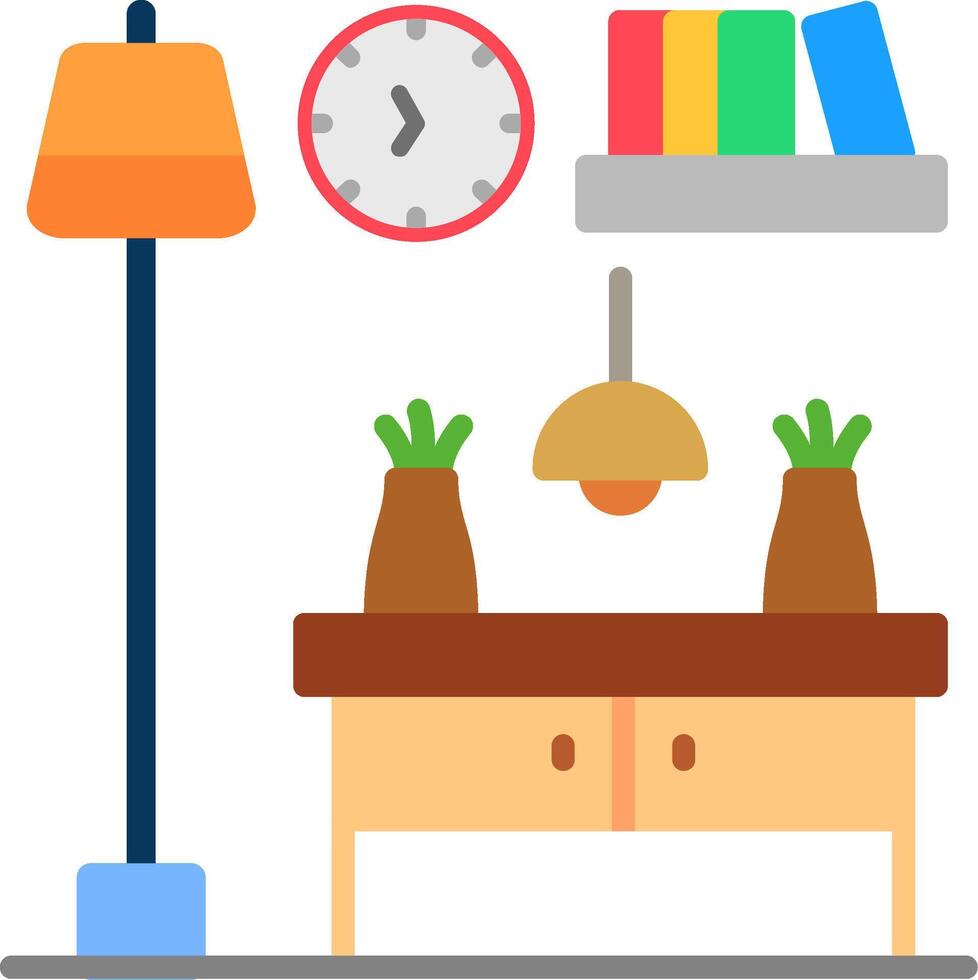 Console Table Flat Icon vector