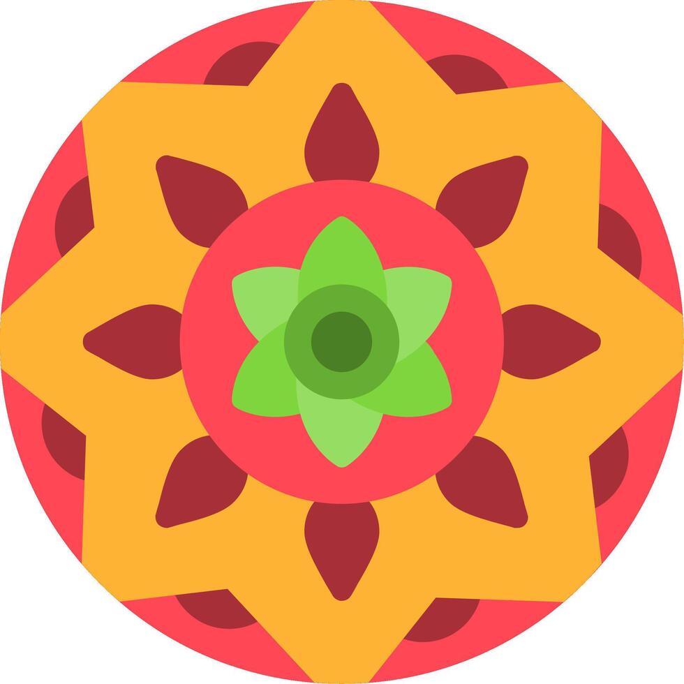 Mandala Flat Icon vector