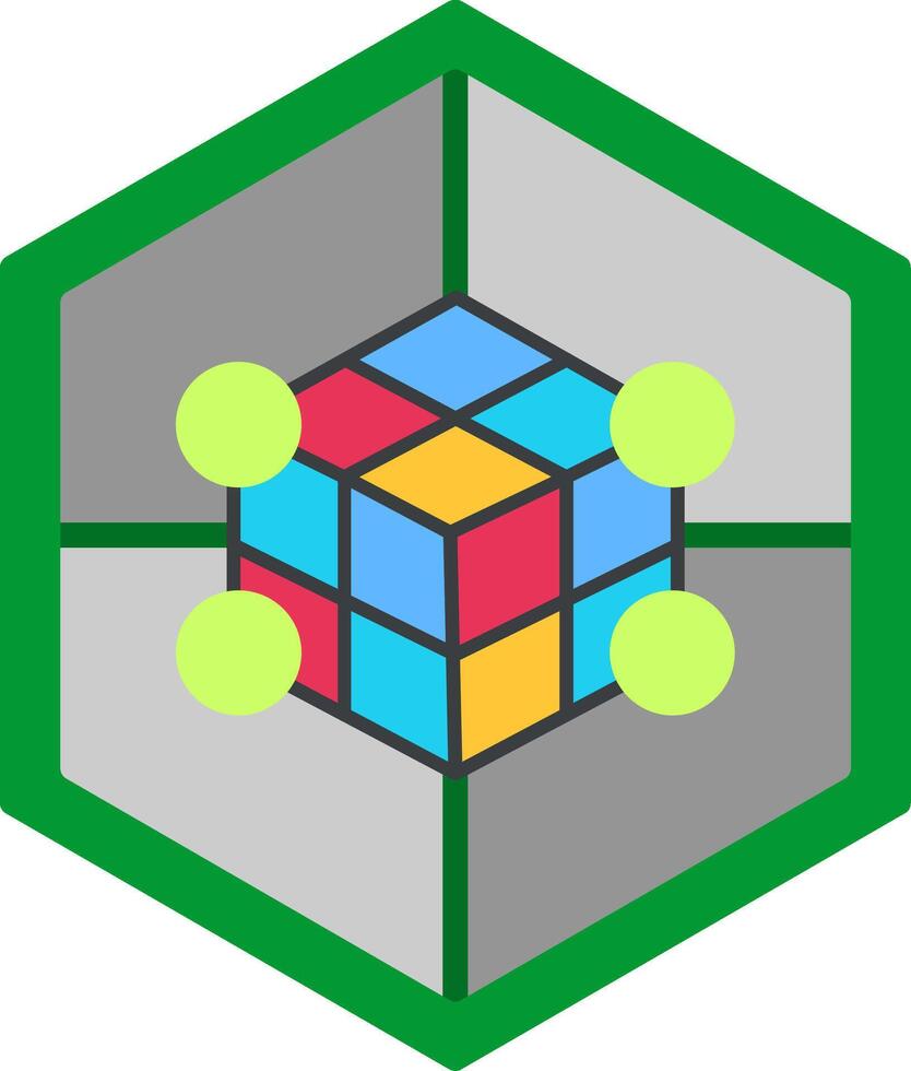 Olap Flat Icon vector