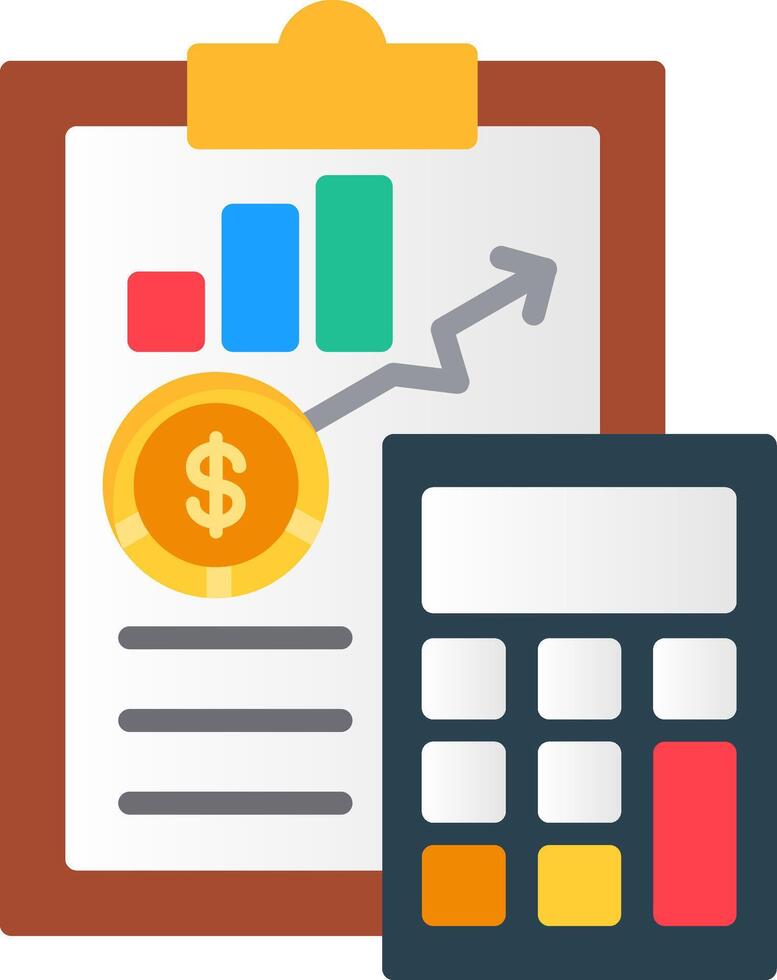 Financial Planning Flat Icon vector