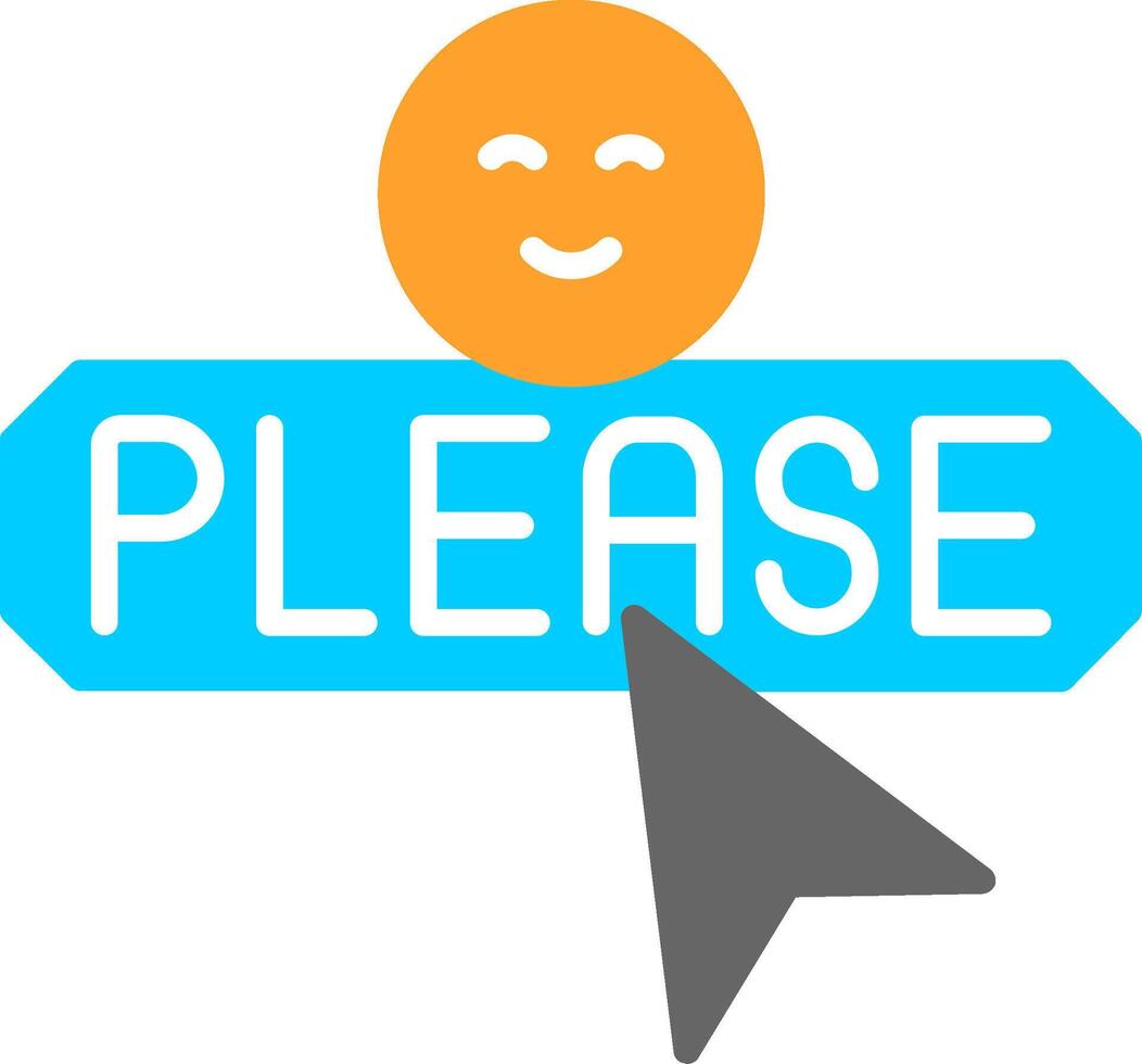 Please Flat Icon vector