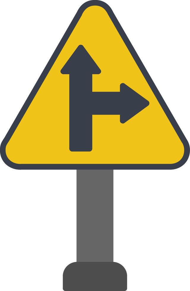 Right Turn Flat Icon vector