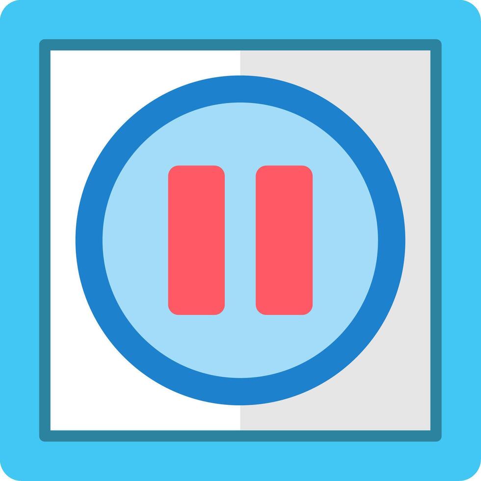Pause Flat Icon vector