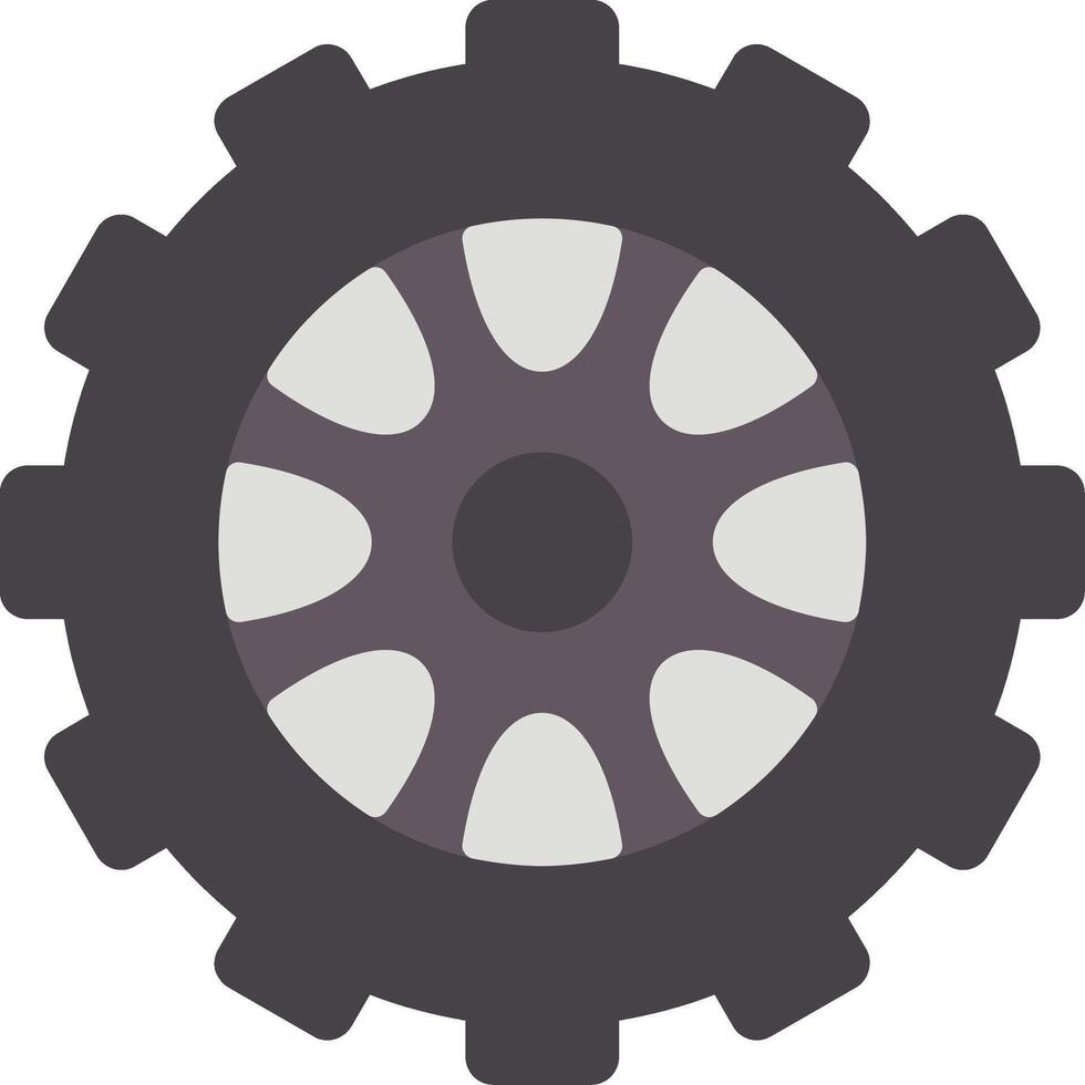 Tire Flat Icon vector