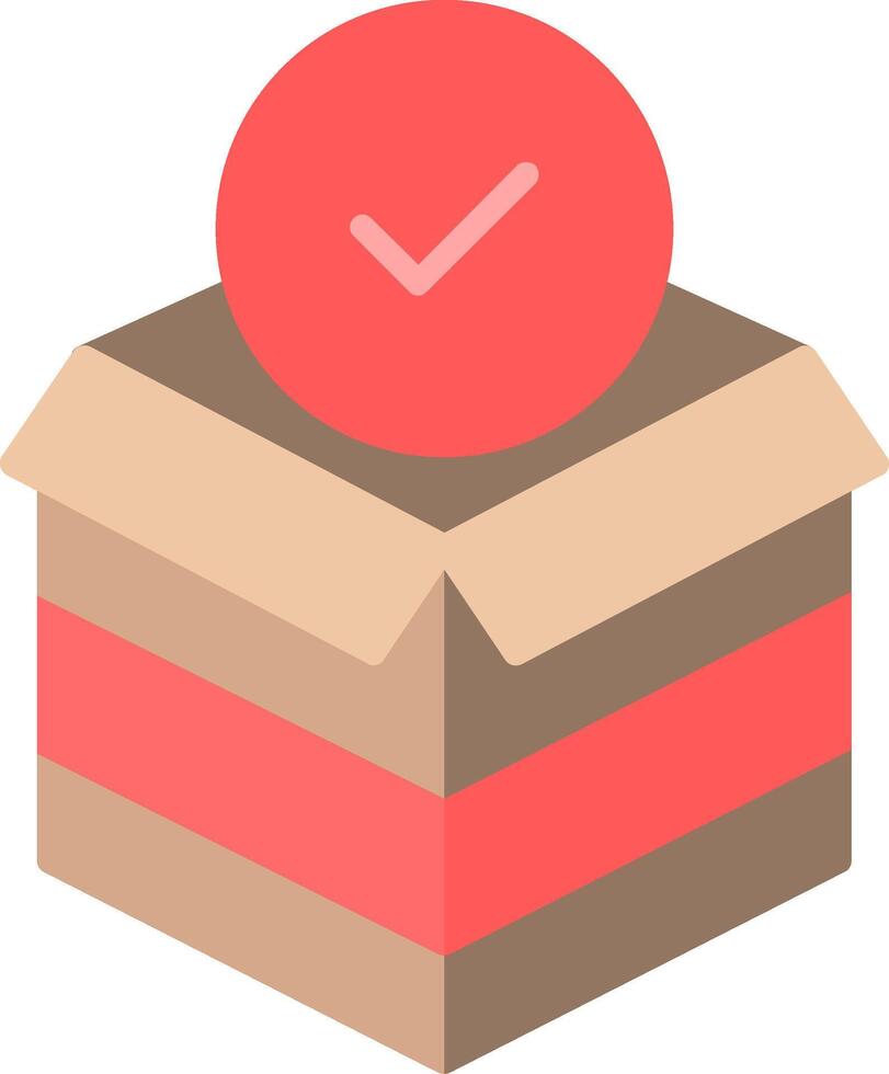 Unboxing Flat Icon vector