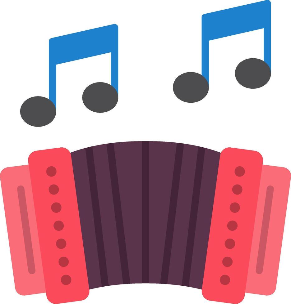 Accordion Flat Icon vector