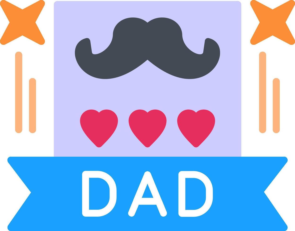 Best Dad Flat Icon vector