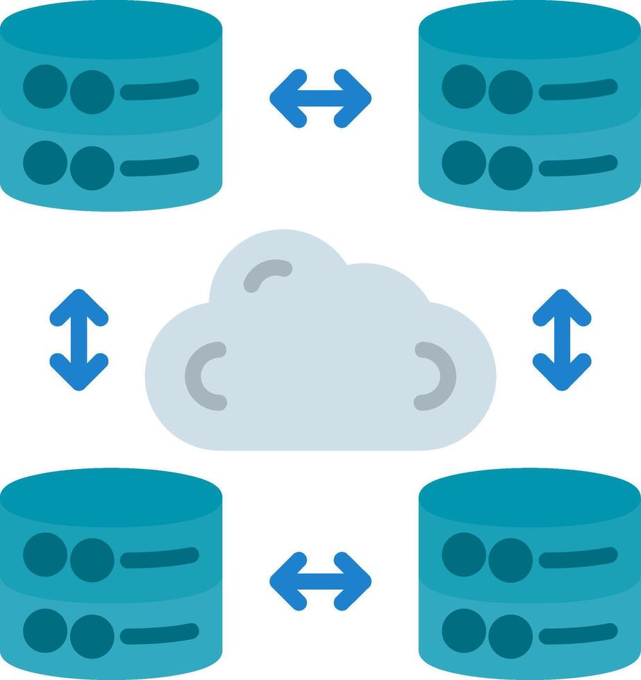Big Data Flat Icon vector