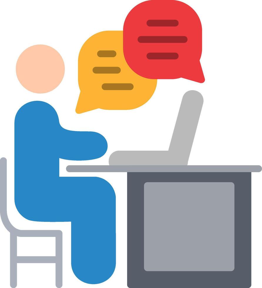 Virtual Flat Icon vector