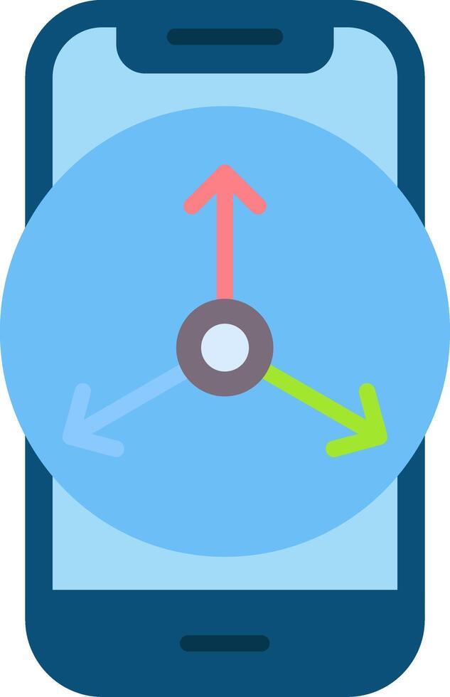 Accelerometer Sensor Flat Icon vector