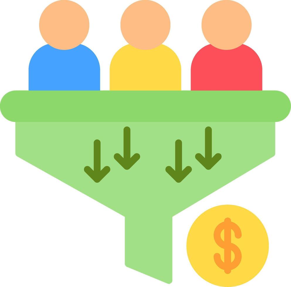Conversion Rate Flat Icon vector