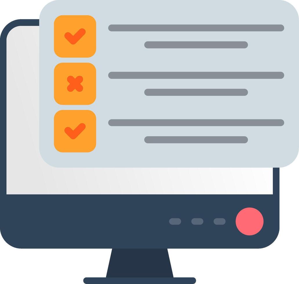 Exam Flat Icon vector
