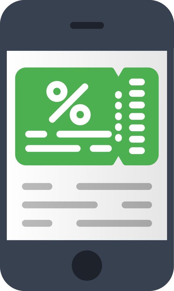 Discount Voucher Flat Icon vector