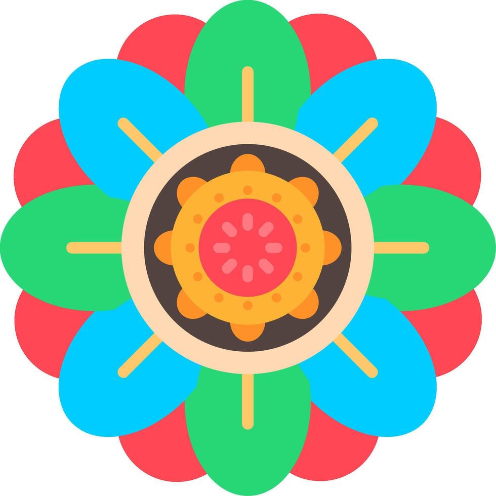 Mandala Flat Icon vector