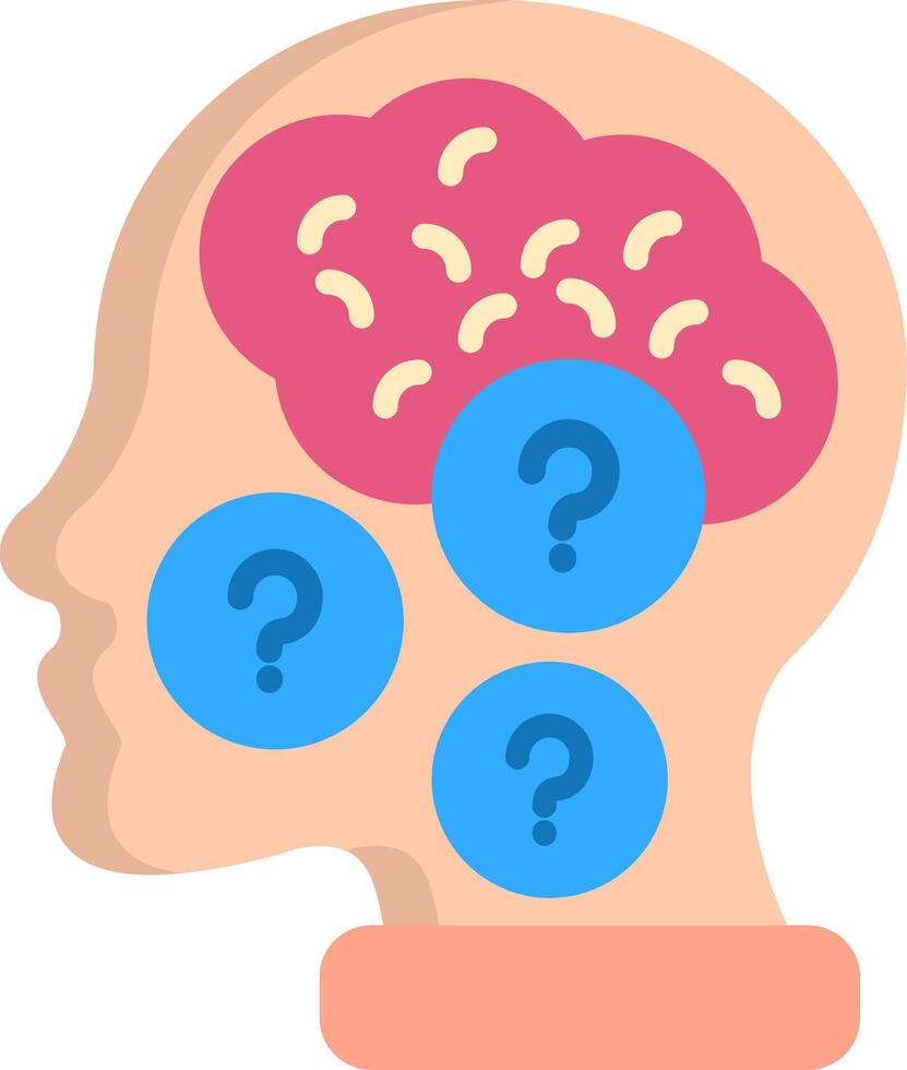 Forgetful Flat Icon vector