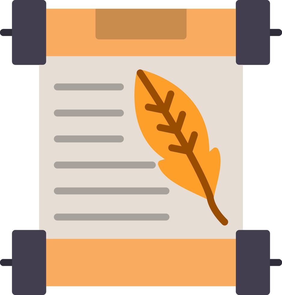 Papyrus Flat Icon vector