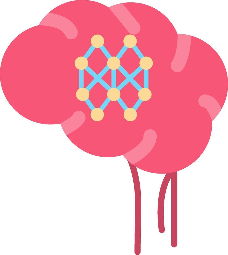 Neural Circuit Flat Icon vector