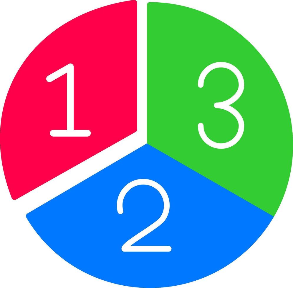 Pie Chart Flat Icon vector