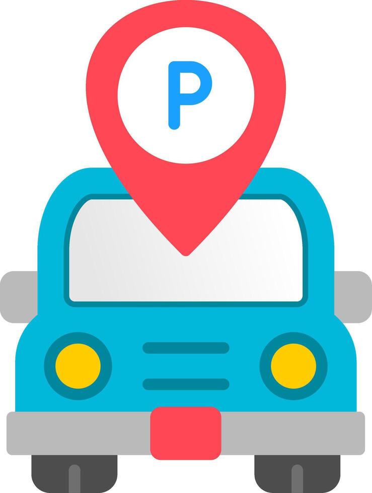 Parking Flat Icon vector