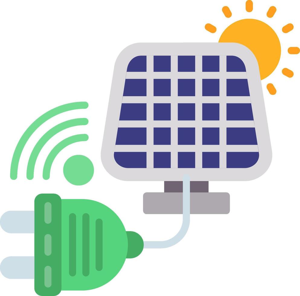 Solar Energy Flat Icon vector