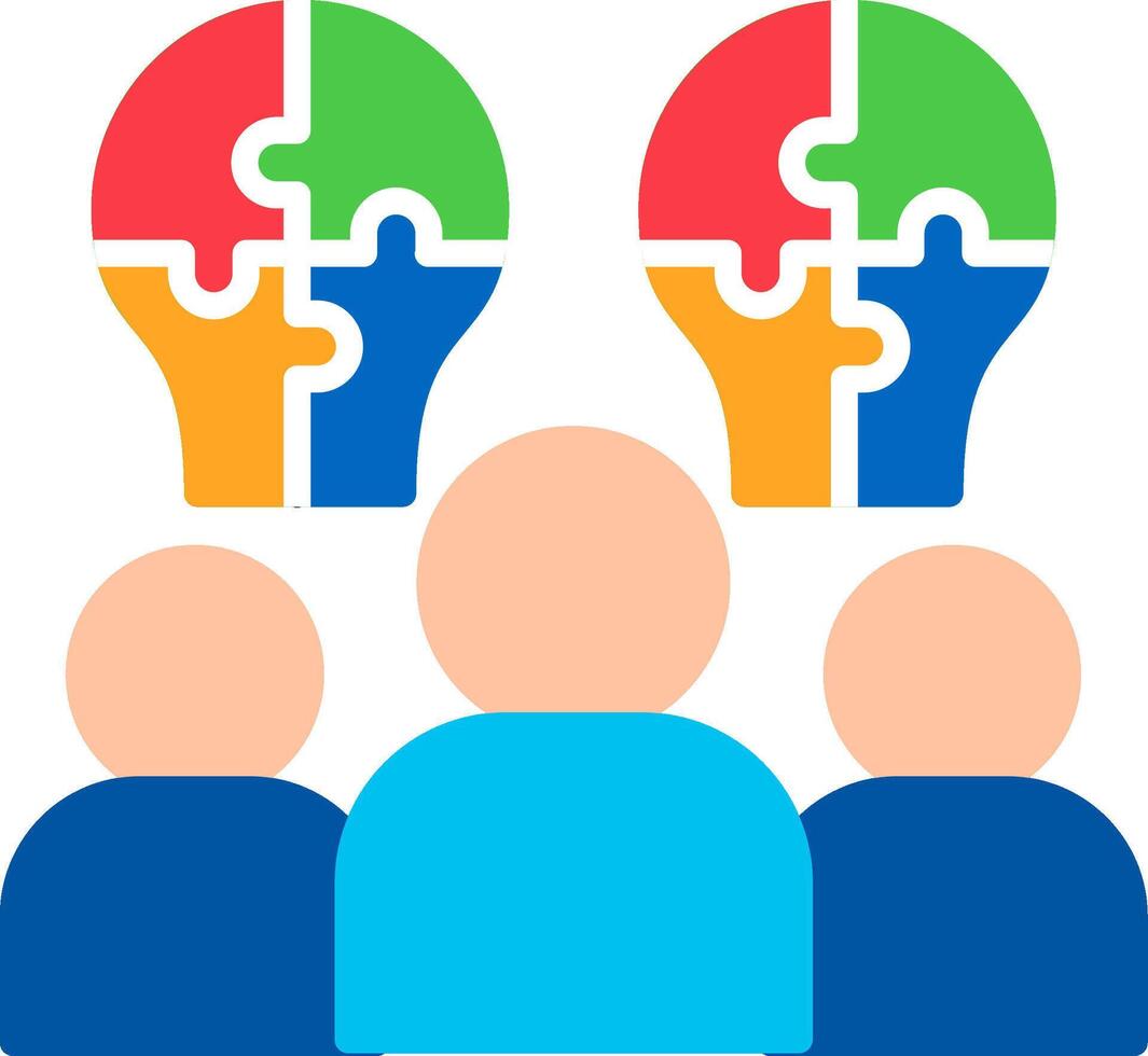 Team Building Flat Icon vector