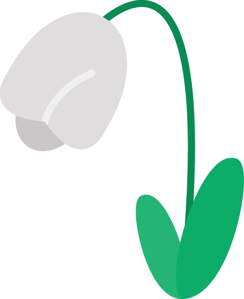 Snowdrop Flat Icon vector