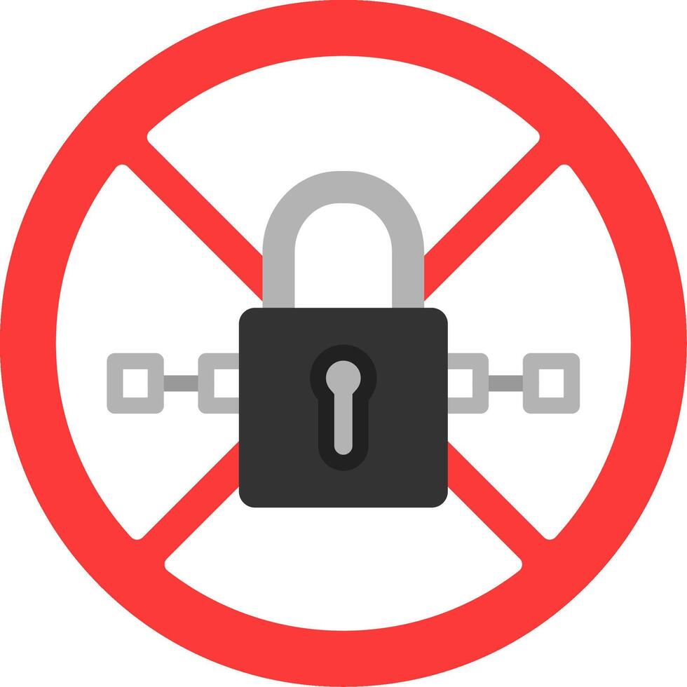 Ban Flat Icon vector