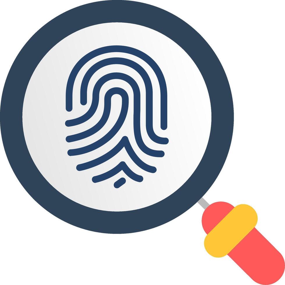 Fingerprint Scanning Flat Icon vector