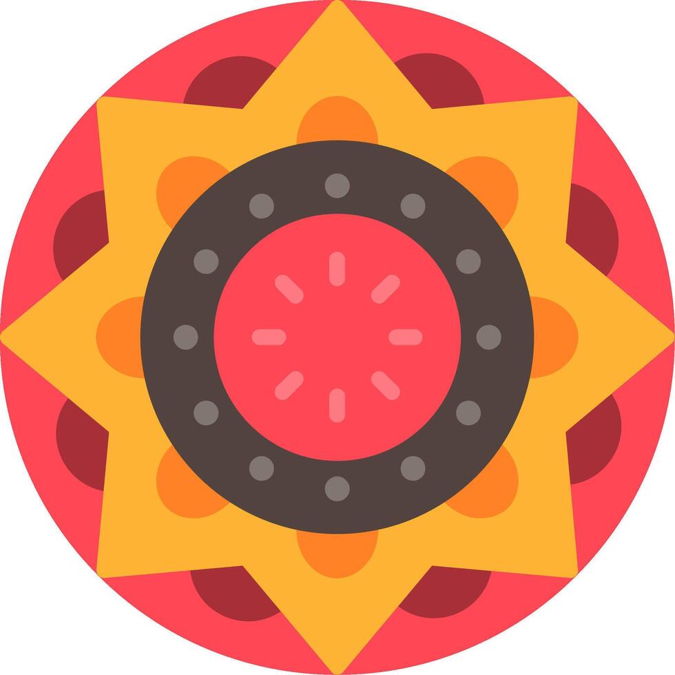 Mandala Flat Icon vector