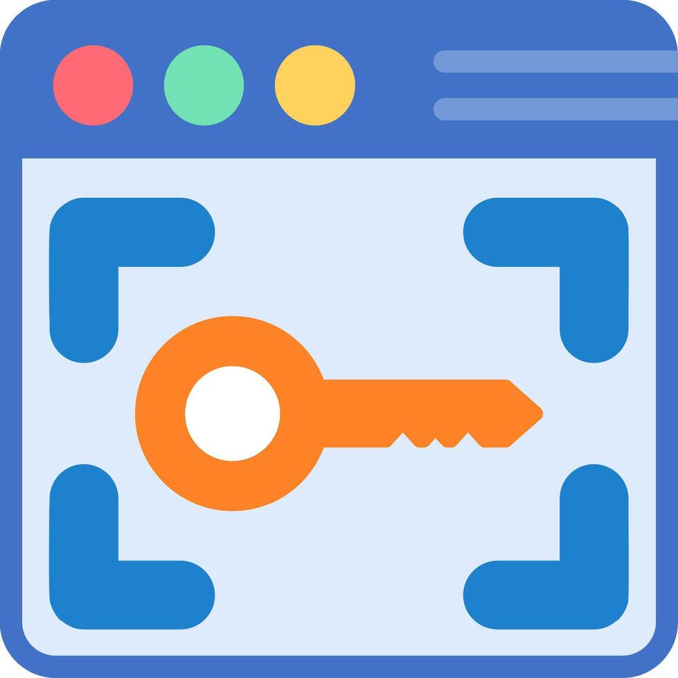 Key Flat Icon vector