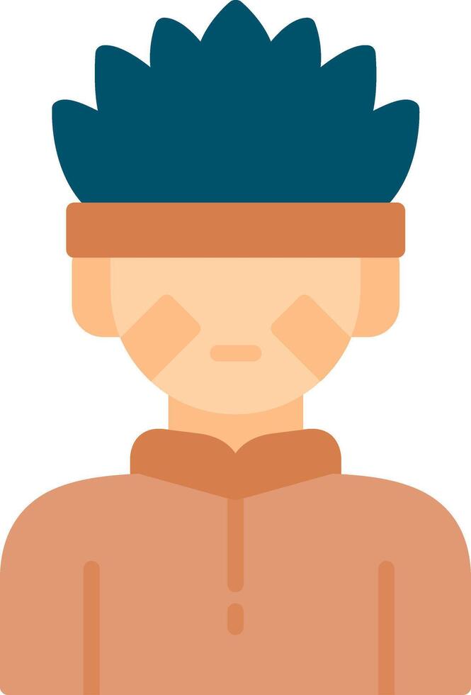 Native Indian Flat Icon vector
