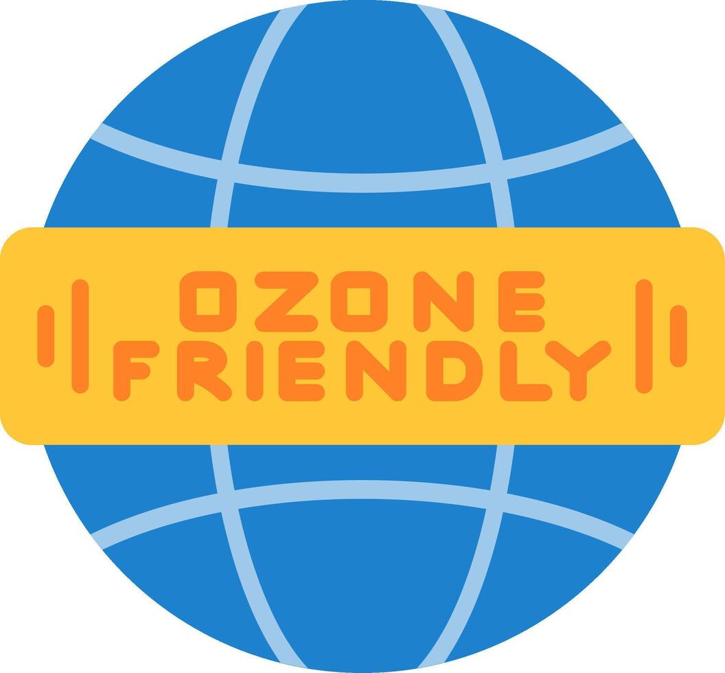 Ozone Friendly Flat Icon vector