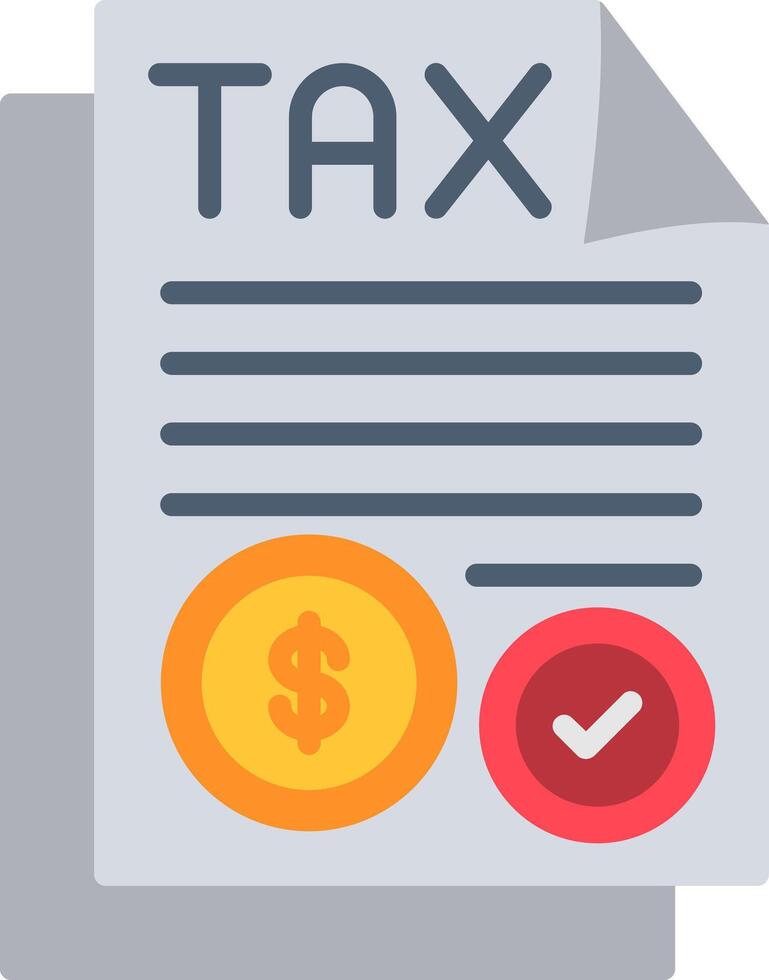 Payable Tax Flat Icon vector