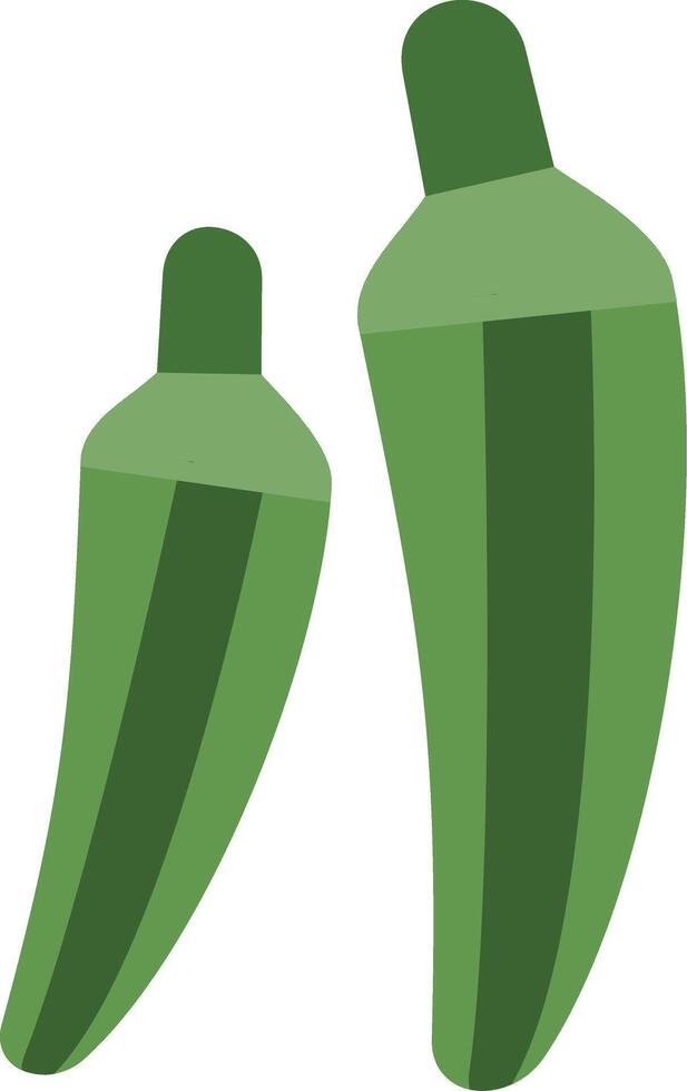 Okra Flat Icon vector