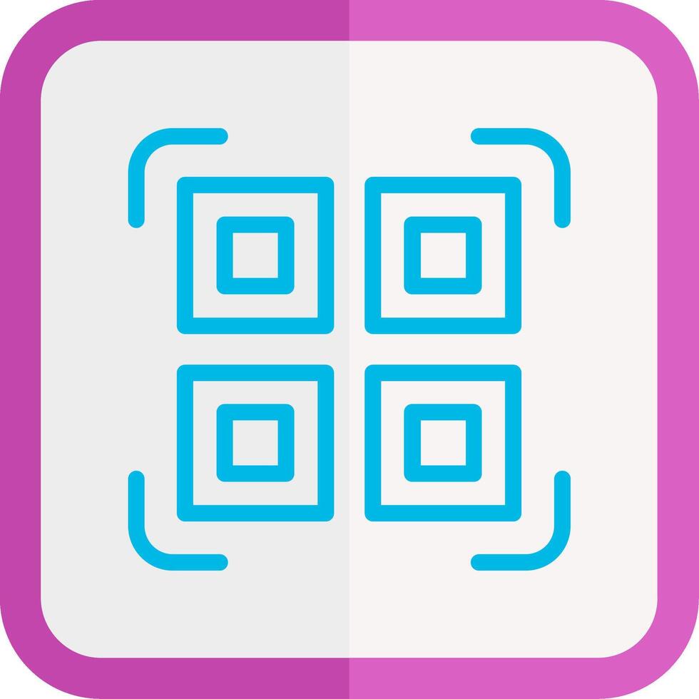 Qr Code Scan Flat Icon vector
