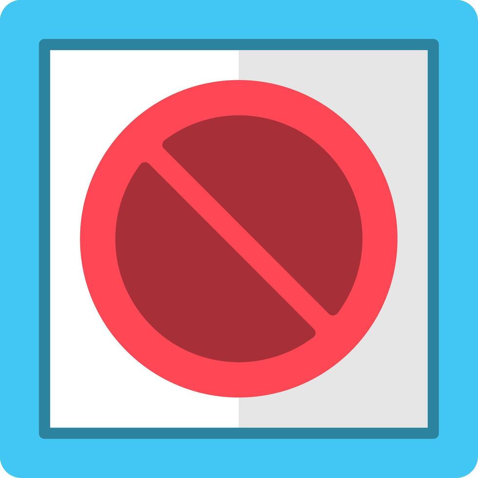 Prohibition Flat Icon vector