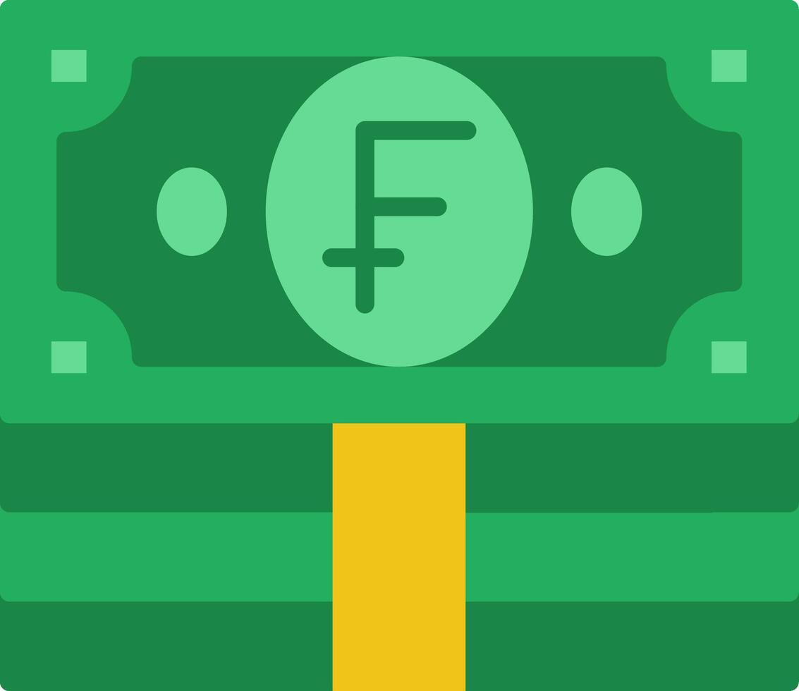 Swiss Franc Flat Icon vector