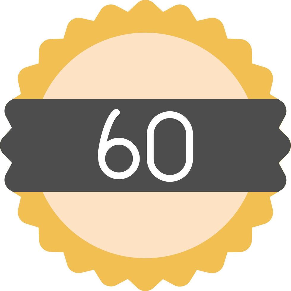 60 Days Flat Icon vector