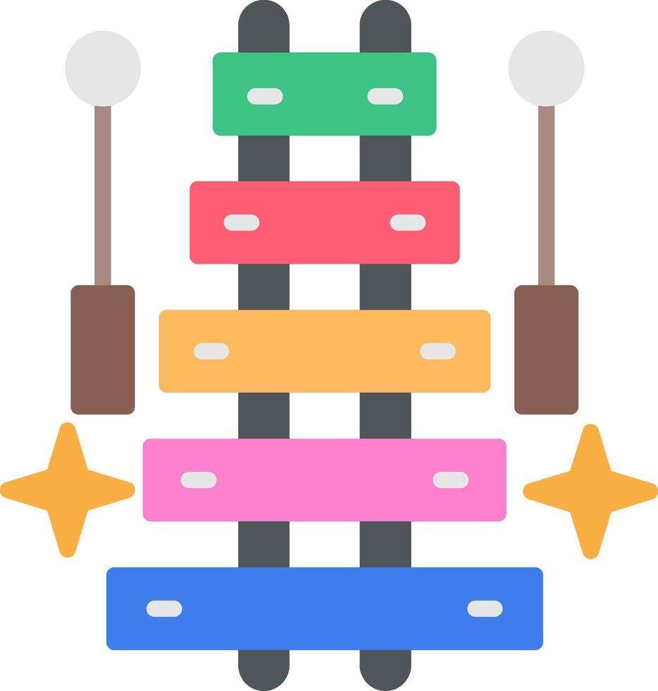 Xylophone Flat Icon vector