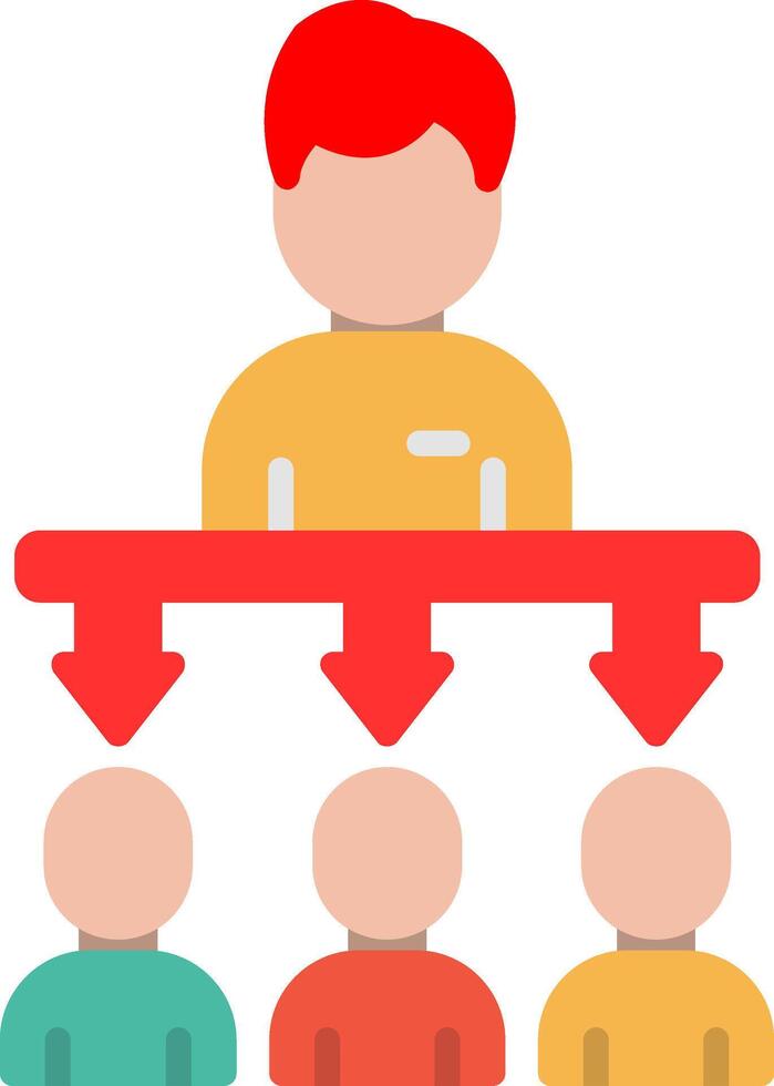 Delegation Flat Icon vector