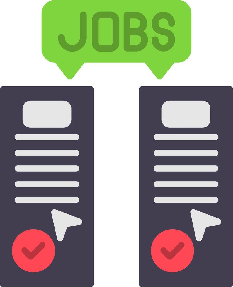 Jobs Flat Icon vector